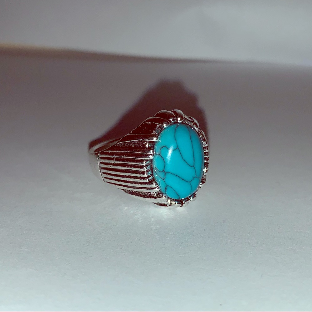 Turquoise w/ Silver Ring *size 10-11*